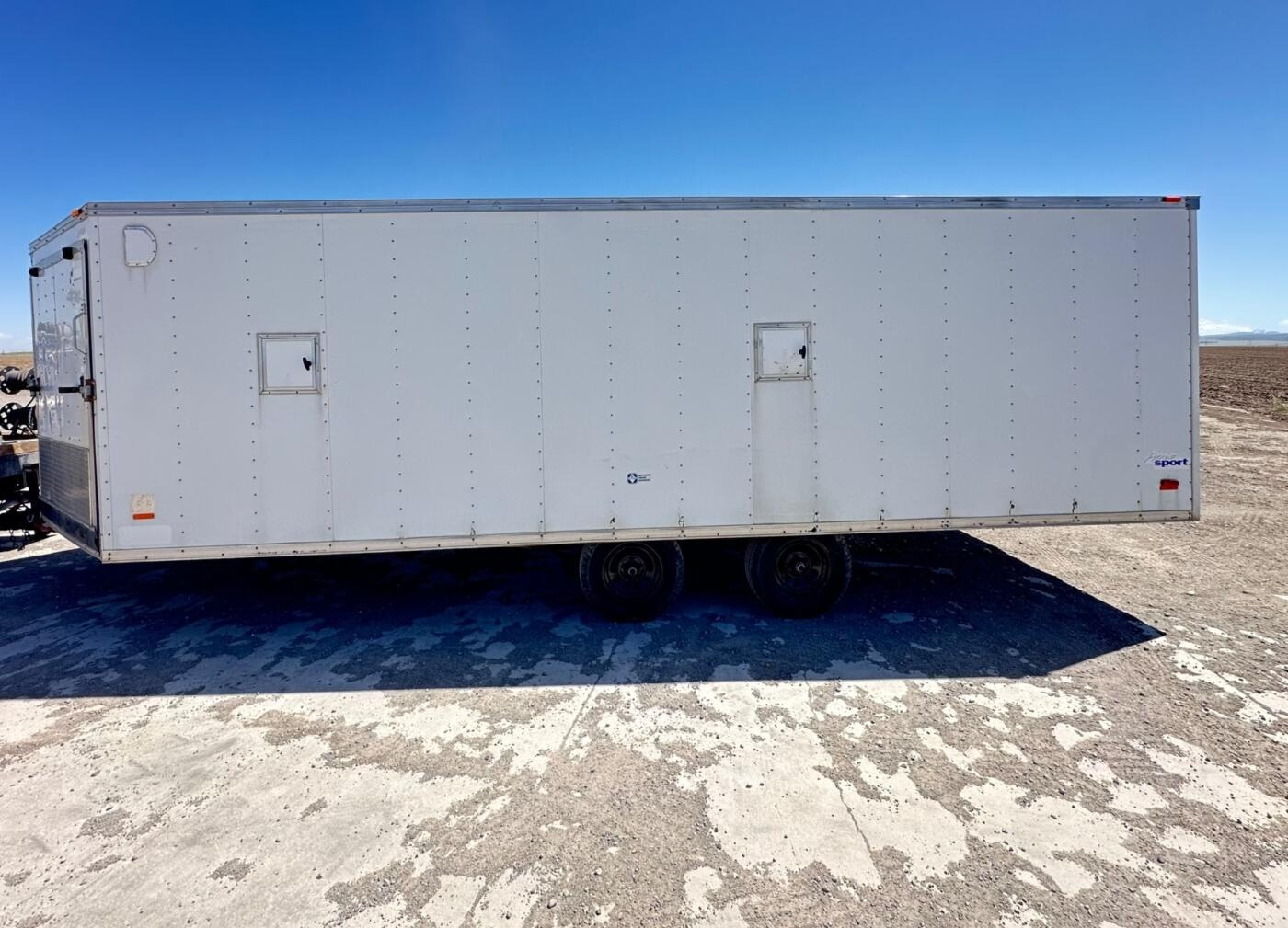 Enclosed cargo trailer rental in Sugar City, Idaho — 25ft weatherproof trailer